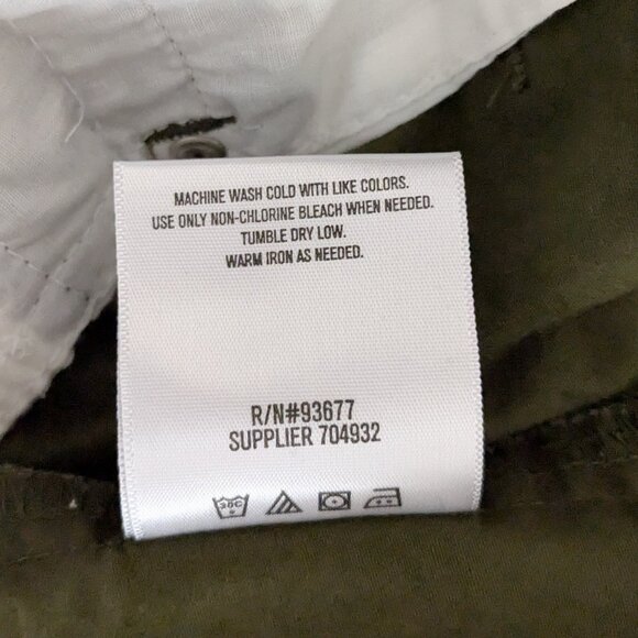 LIZ CLAIBORNE Olive/Army Green Stretch Cotton Crop Cargo Pants; Size 18W - Picture 5 of 5